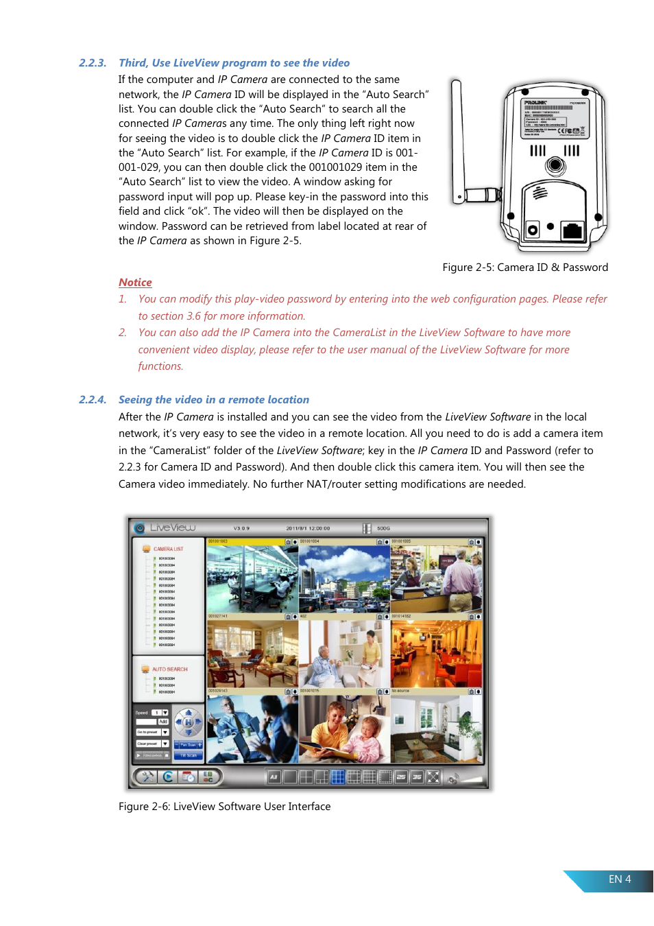 Third, use liveview program to see the video, Seeing the video in a remote location | PROLiNK PIC1005WN User Manual User Manual | Page 7 / 53