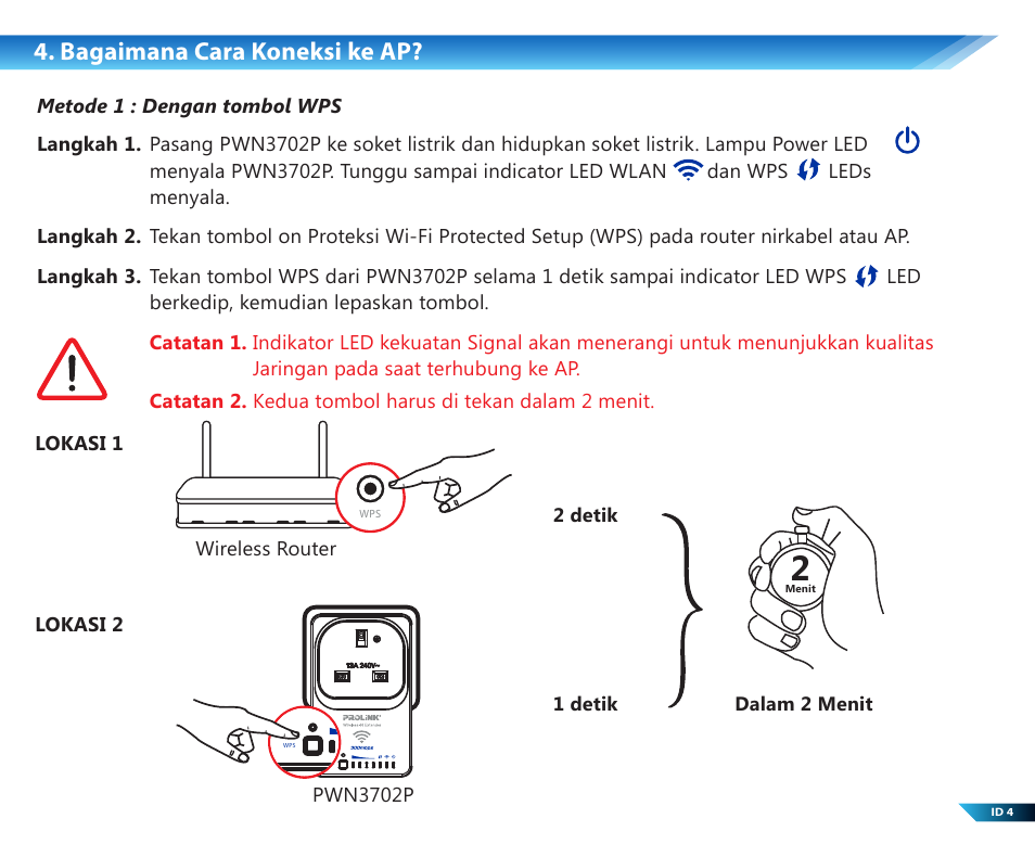 Bagaimana cara koneksi ke ap | PROLiNK PWN3702P User Manual | Page 14 / 24
