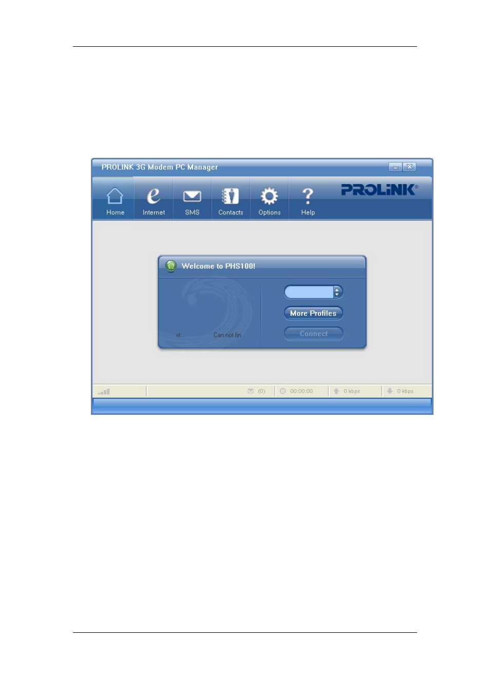 The main window | PROLiNK PHS100 User Manual User Manual | Page 3 / 20