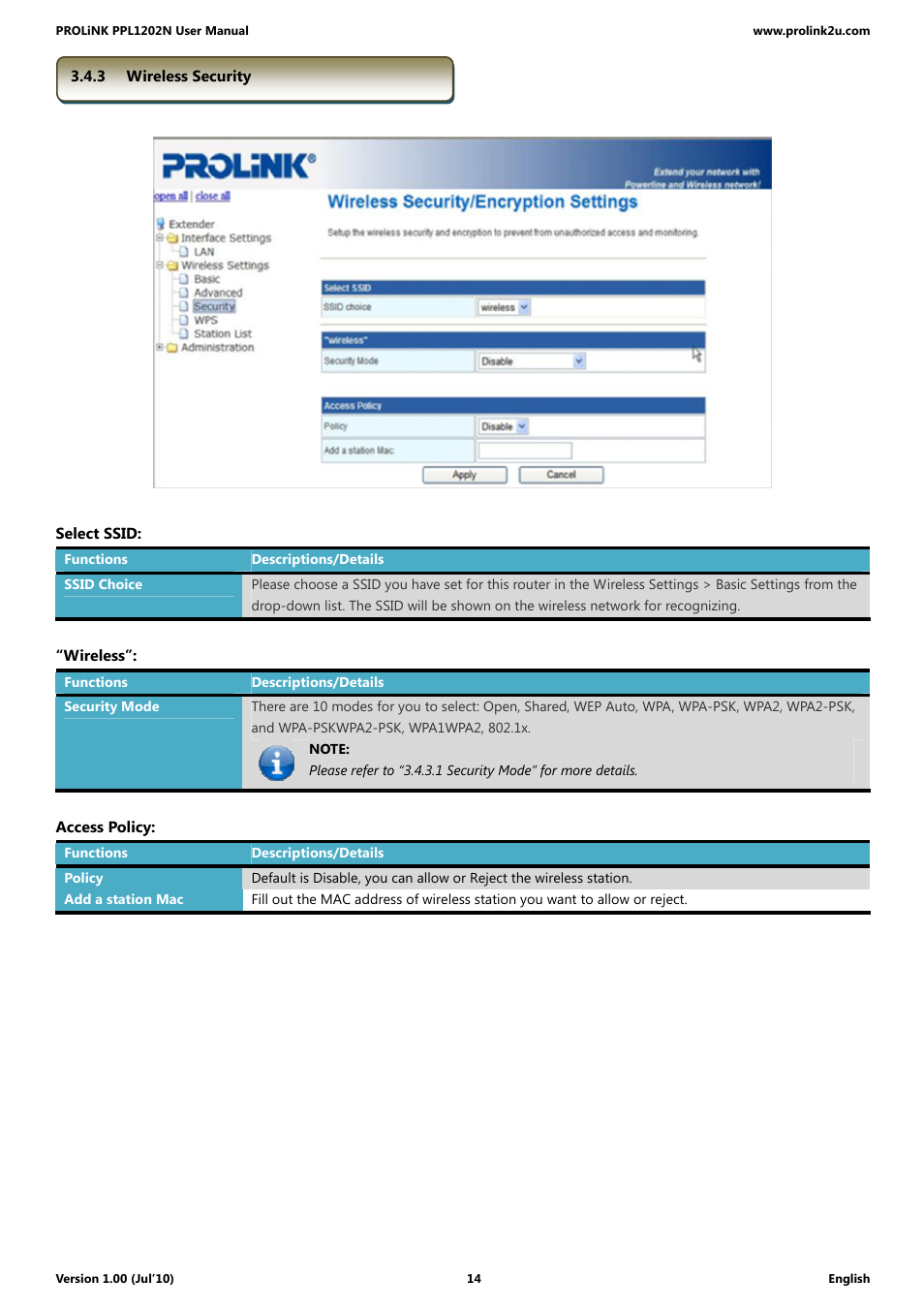 PROLiNK PPL1202N Quick Installation Guide User Manual | Page 14 / 99