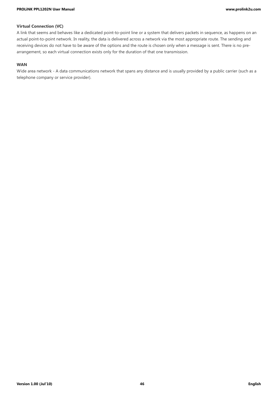 PROLiNK PPL1202N Quick Installation Guide User Manual | Page 46 / 99