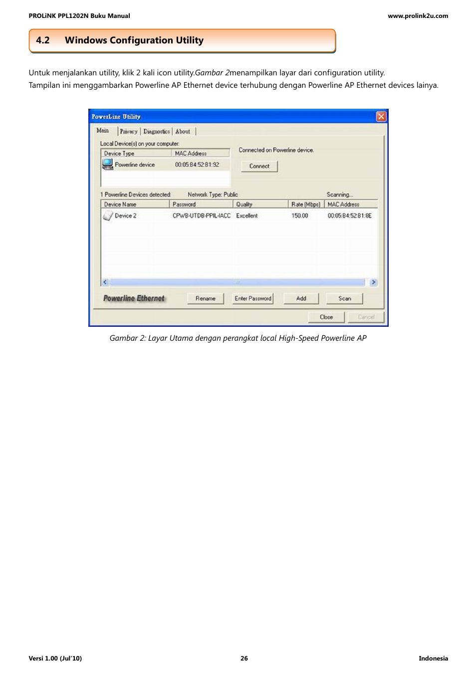 2 windows configuration utility | PROLiNK PPL1202N Quick Installation Guide User Manual | Page 76 / 99