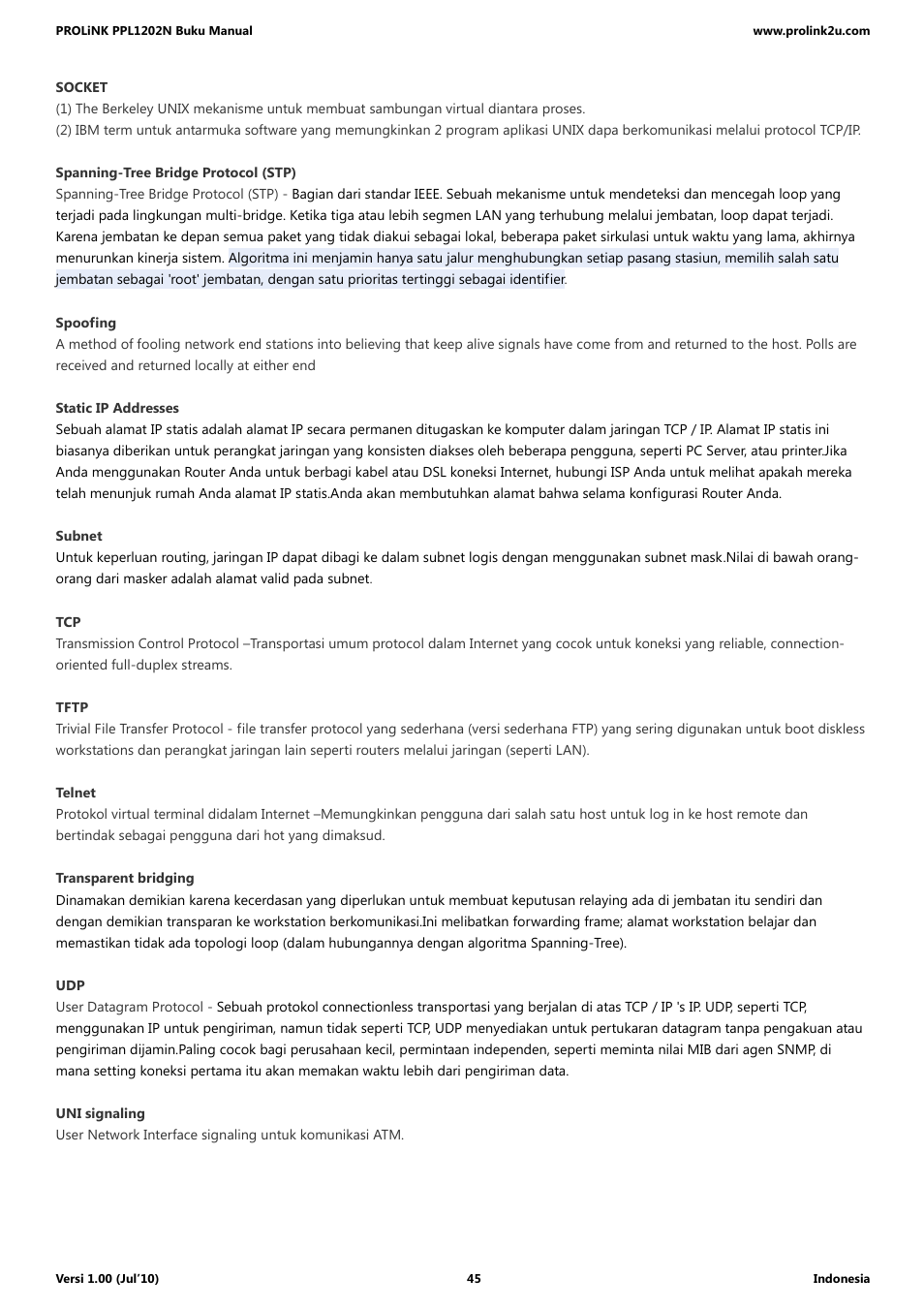 PROLiNK PPL1202N Quick Installation Guide User Manual | Page 95 / 99
