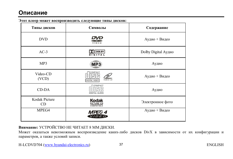 Hyundai H-LCDVD704 User Manual | Page 37 / 64