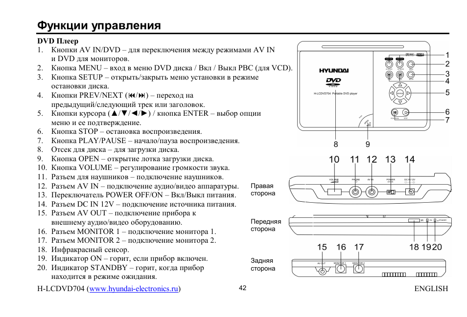 Hyundai H-LCDVD704 User Manual | Page 42 / 64