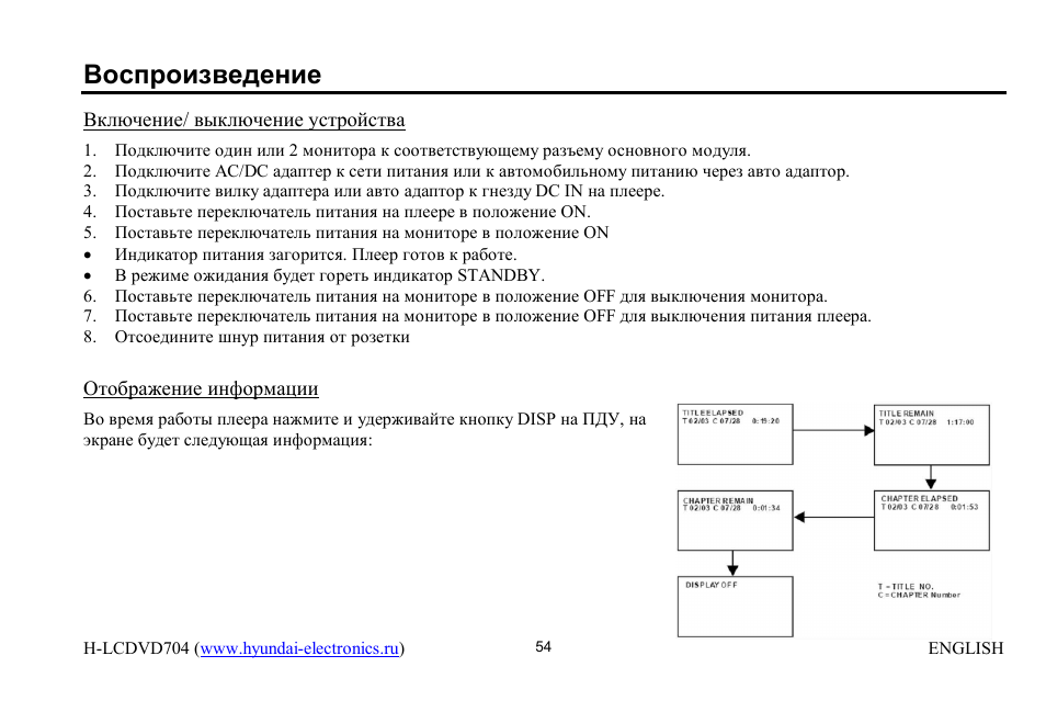 Hyundai H-LCDVD704 User Manual | Page 54 / 64