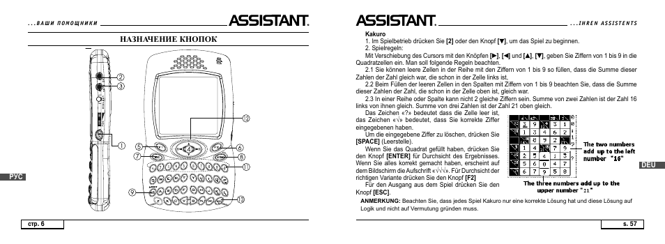 Назначение кнопок | ASSISTANT AT-4008 User Manual | Page 119 / 124