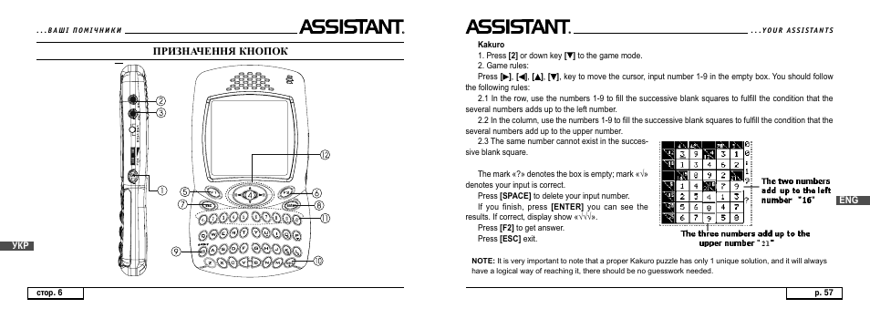Призначення кнопок | ASSISTANT AT-4008 User Manual | Page 57 / 124
