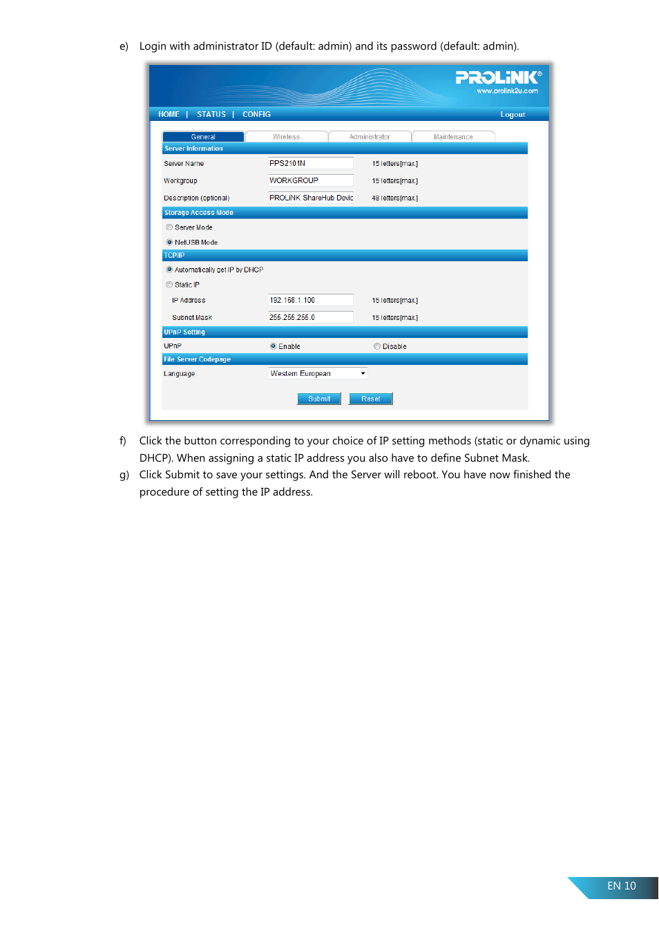 PROLiNK PPS2104N User Manual User Manual | Page 13 / 33