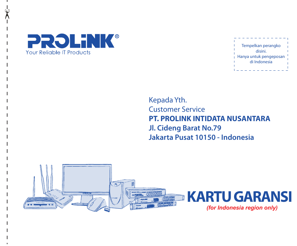 Kartu garansi | PROLiNK PPL1501N User Manual | Page 17 / 20