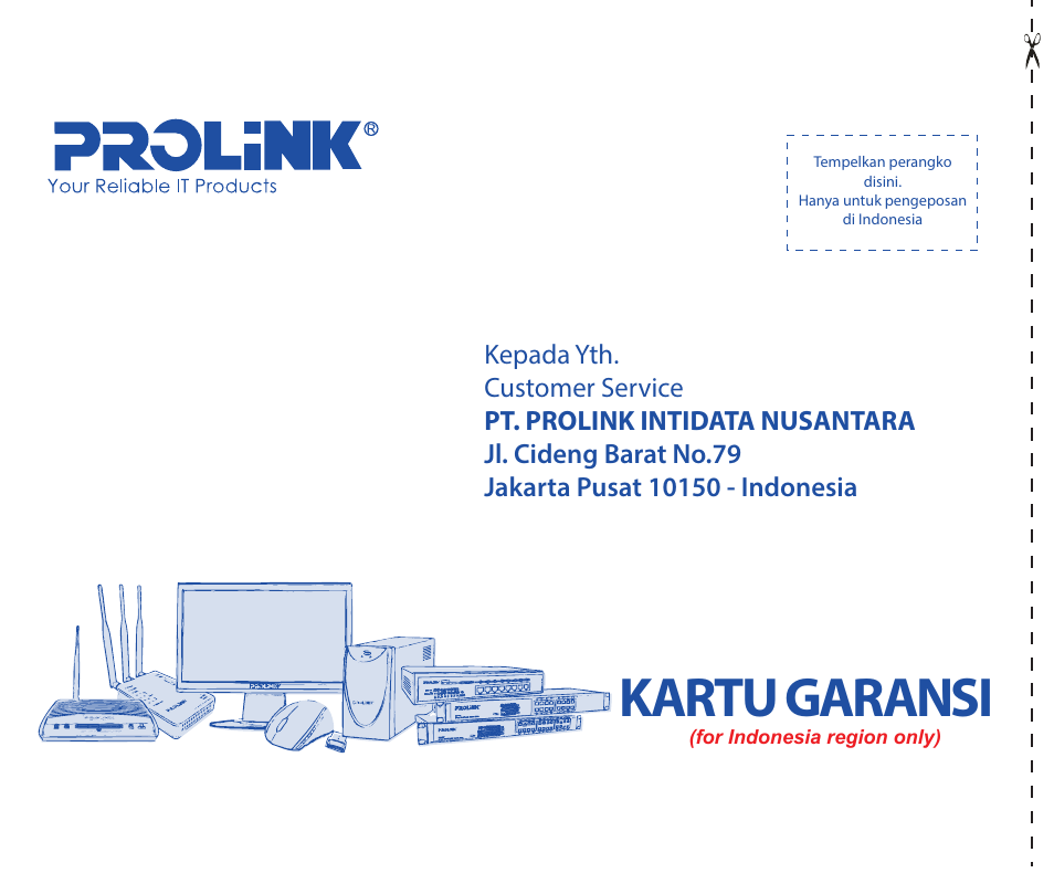 Kartu garansi | PROLiNK PPL1500P Quick installation guide User Manual | Page 14 / 16