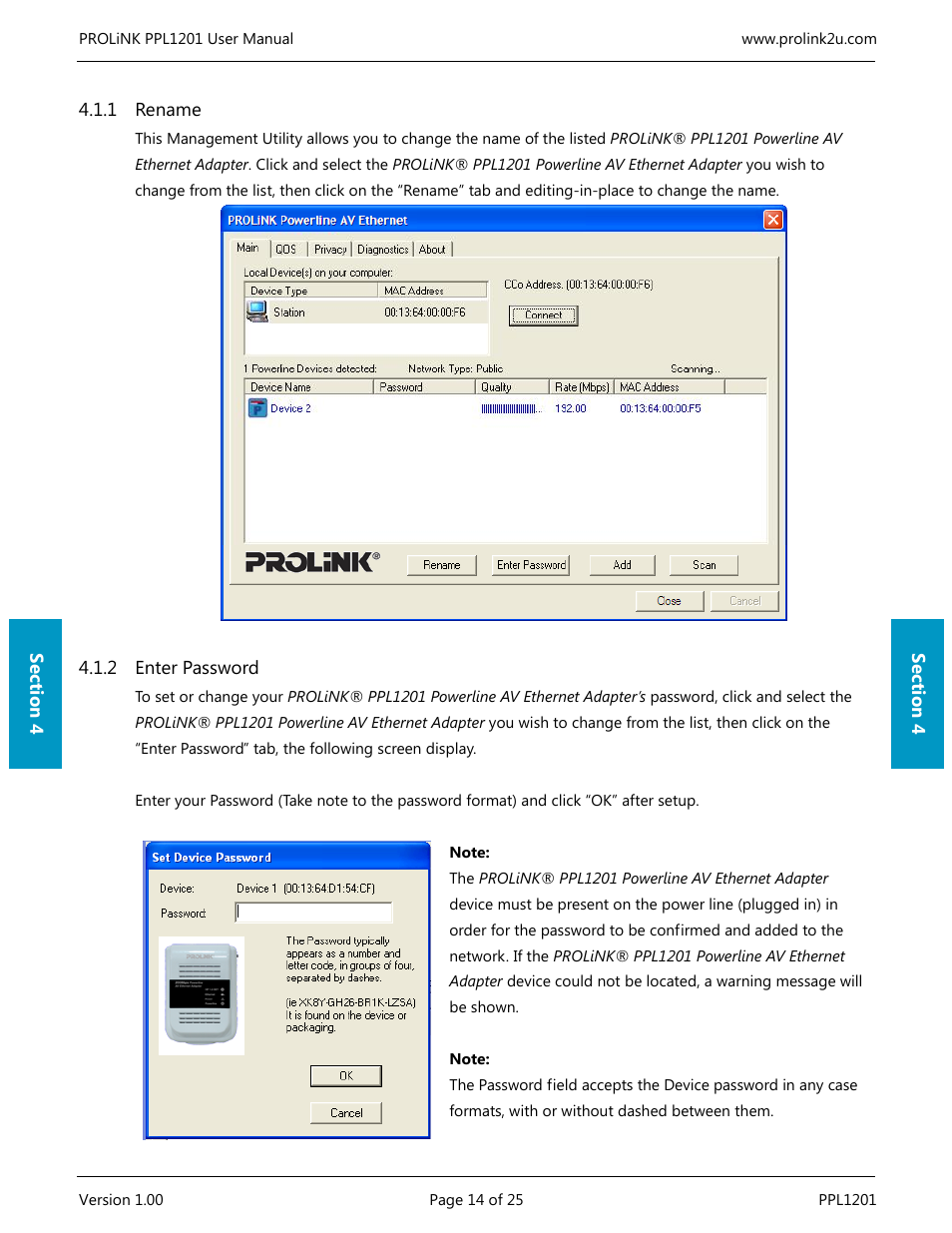 PROLiNK PPL1201 User Manual User Manual | Page 19 / 60