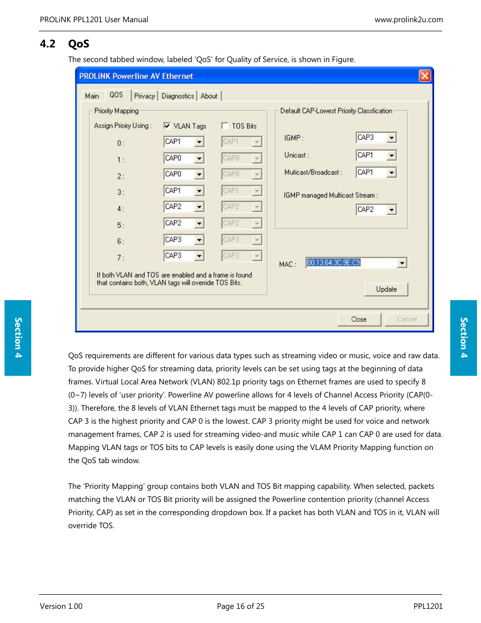 2 qos | PROLiNK PPL1201 User Manual User Manual | Page 21 / 60