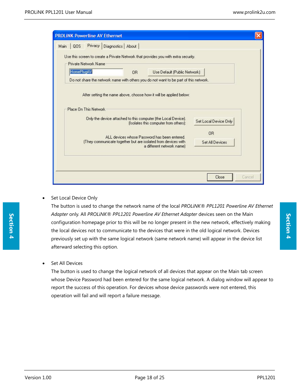 PROLiNK PPL1201 User Manual User Manual | Page 23 / 60