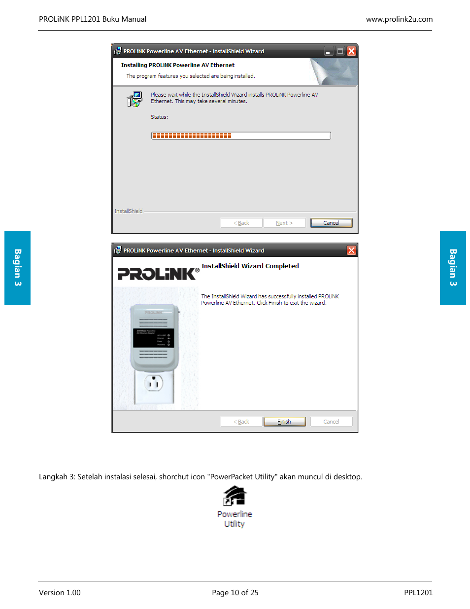 Bagian 3 | PROLiNK PPL1201 User Manual User Manual | Page 45 / 60