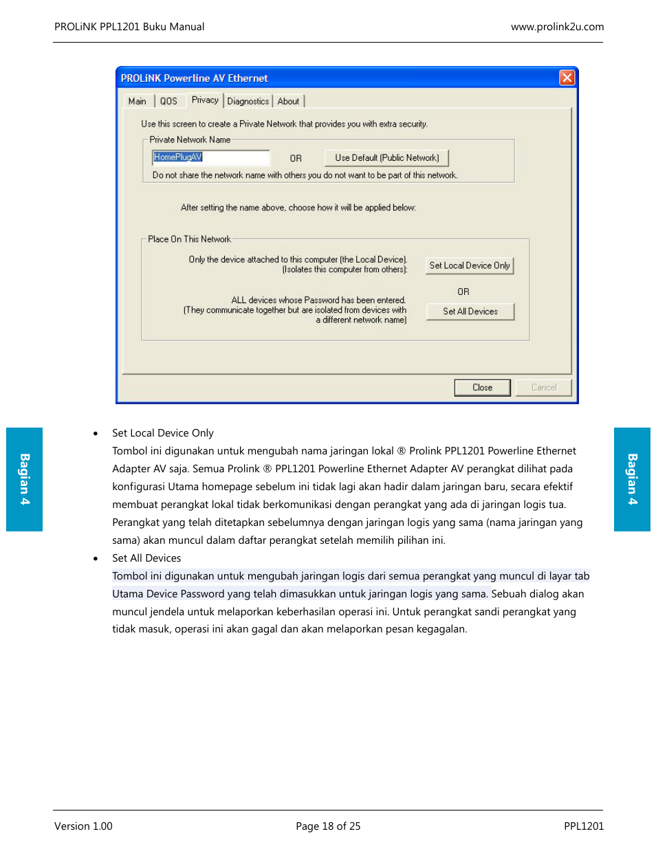 Bagian 4 | PROLiNK PPL1201 User Manual User Manual | Page 53 / 60