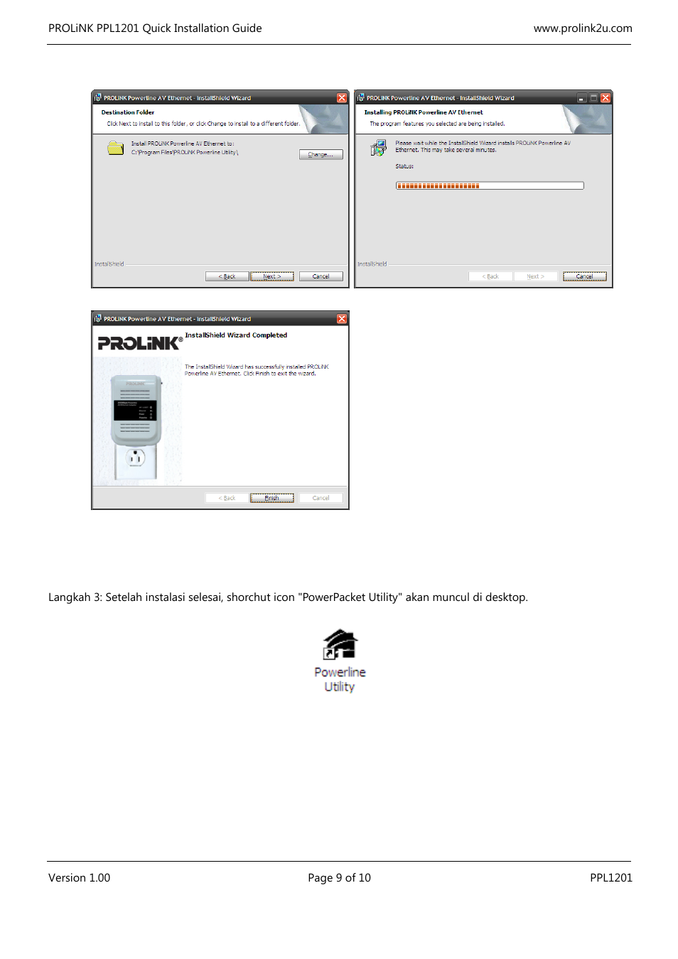 PROLiNK PPL1201 Quick Installation Guide User Manual | Page 19 / 20