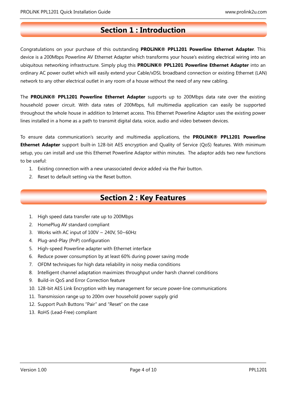 PROLiNK PPL1201 Quick Installation Guide User Manual | Page 4 / 20