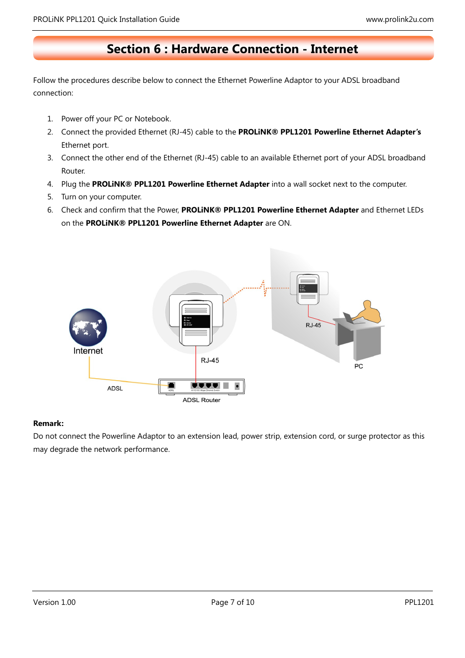 PROLiNK PPL1201 Quick Installation Guide User Manual | Page 7 / 20