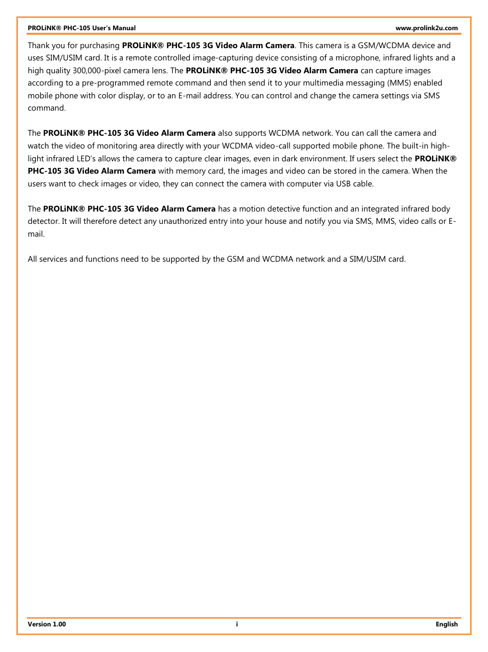 PROLiNK PHC105 User Manual User Manual | Page 2 / 55