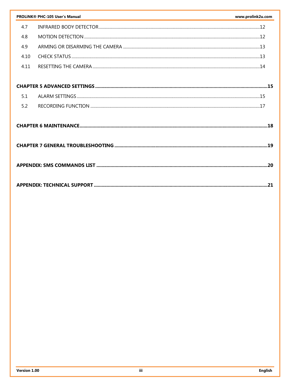 PROLiNK PHC105 User Manual User Manual | Page 4 / 55