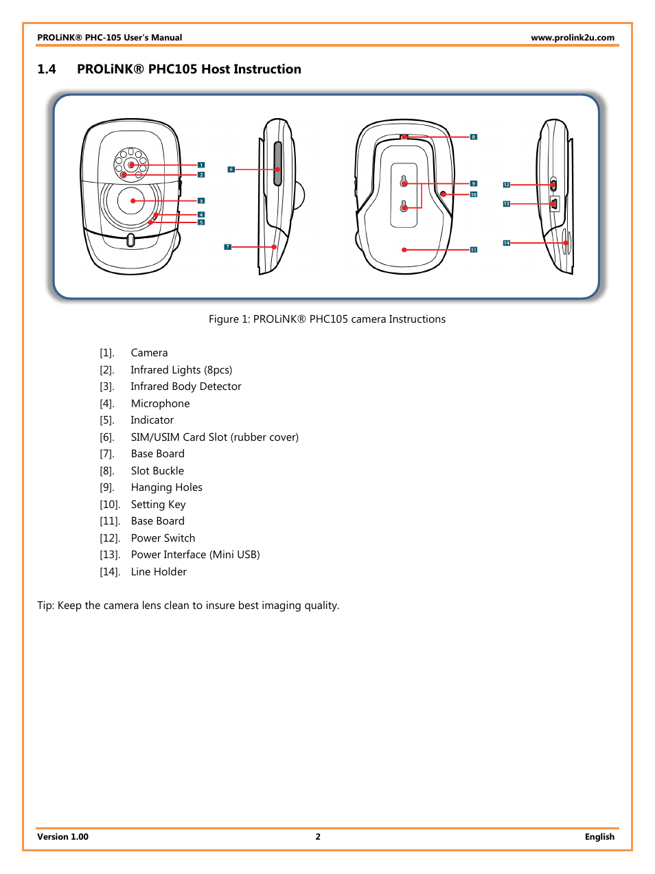 4 prolink® phc105 host instruction, Prolink® phc105 host instruction | PROLiNK PHC105 User Manual User Manual | Page 7 / 55