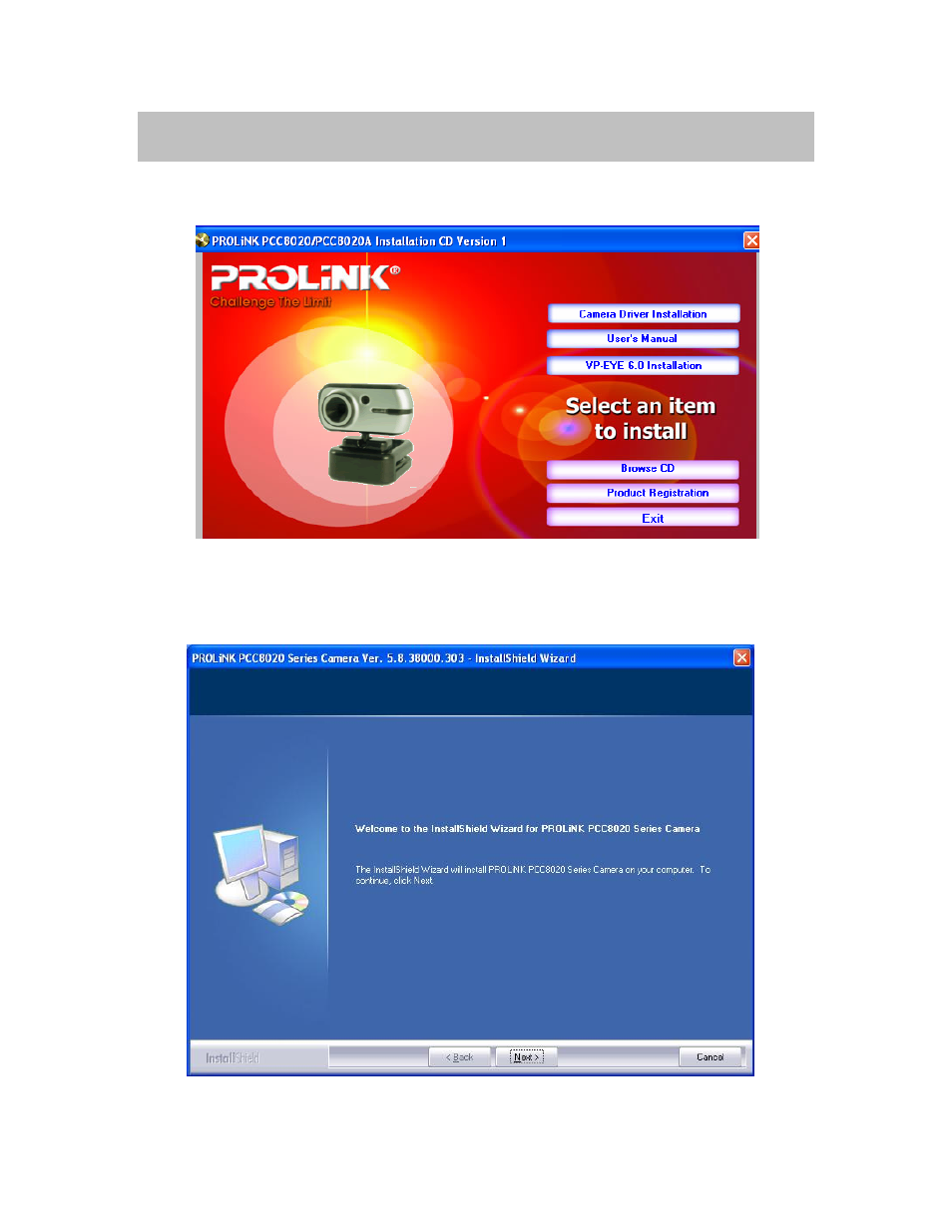 2 install camera driver | PROLiNK PCC8020 IzyCam User Manual | Page 4 / 10