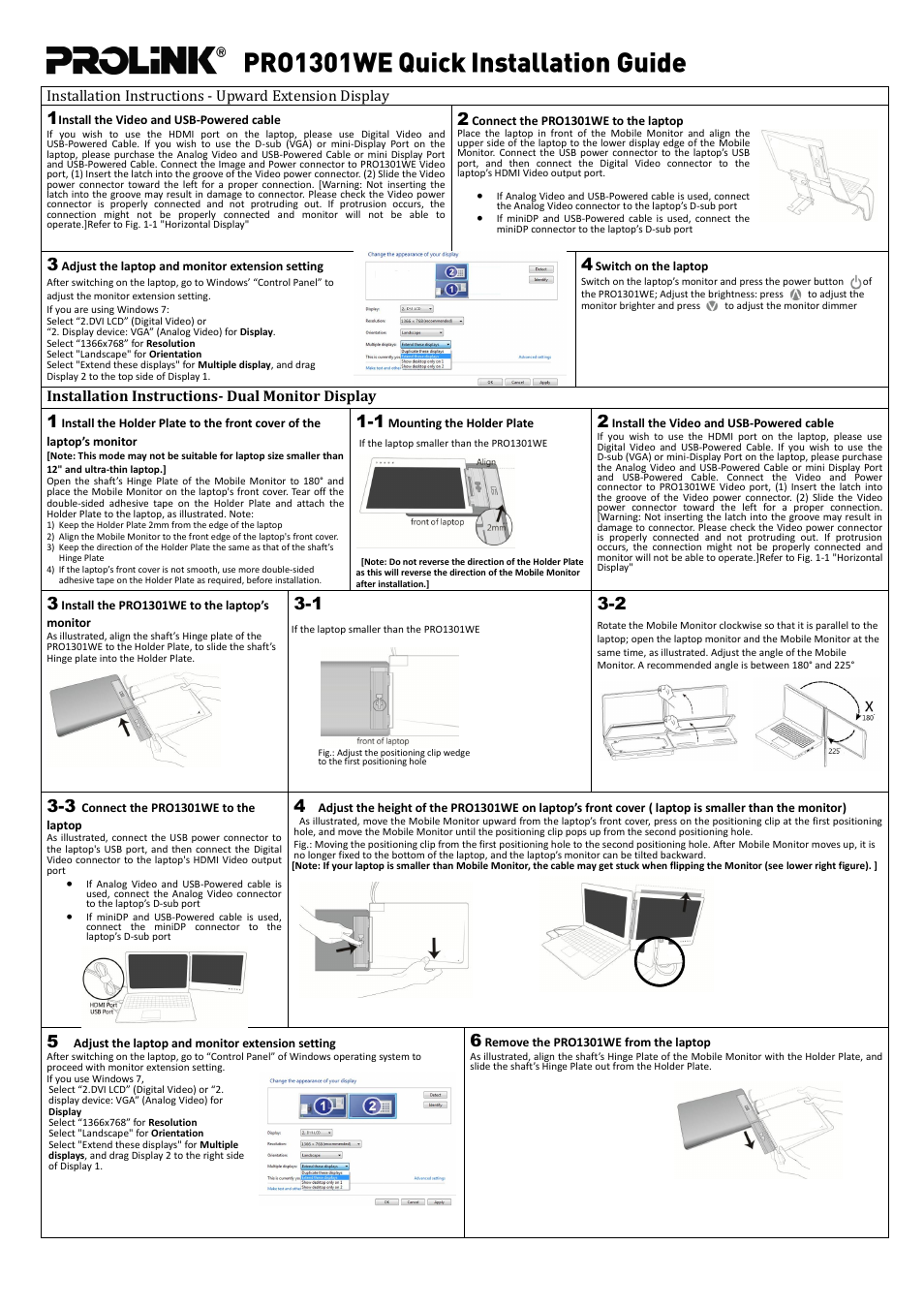 PROLiNK PRO1301WE Quick Installation Guide User Manual | Page 2 / 2