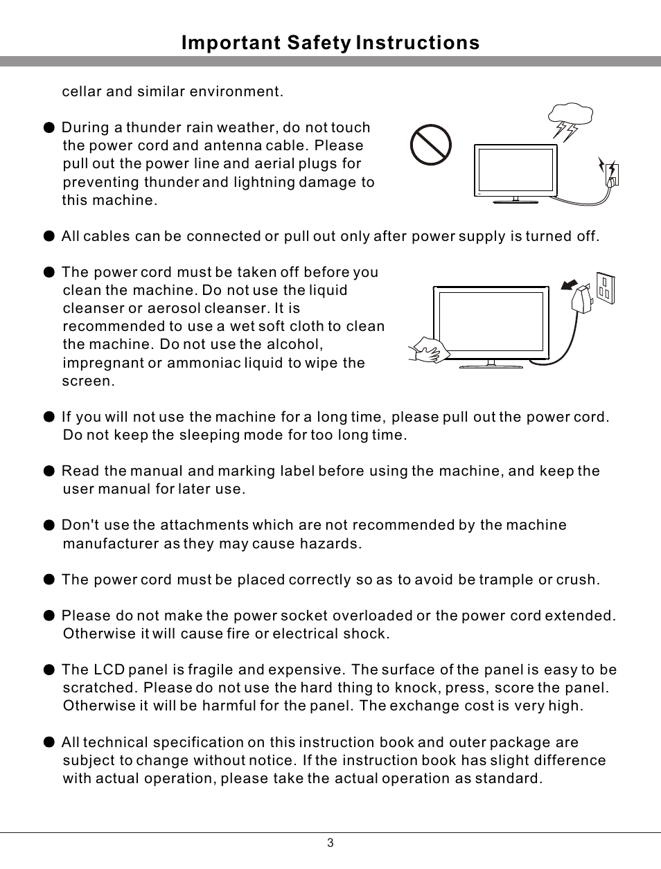 Т³гж 4, Important safety instructions | PROLiNK PRO3201TW User Manual | Page 4 / 23