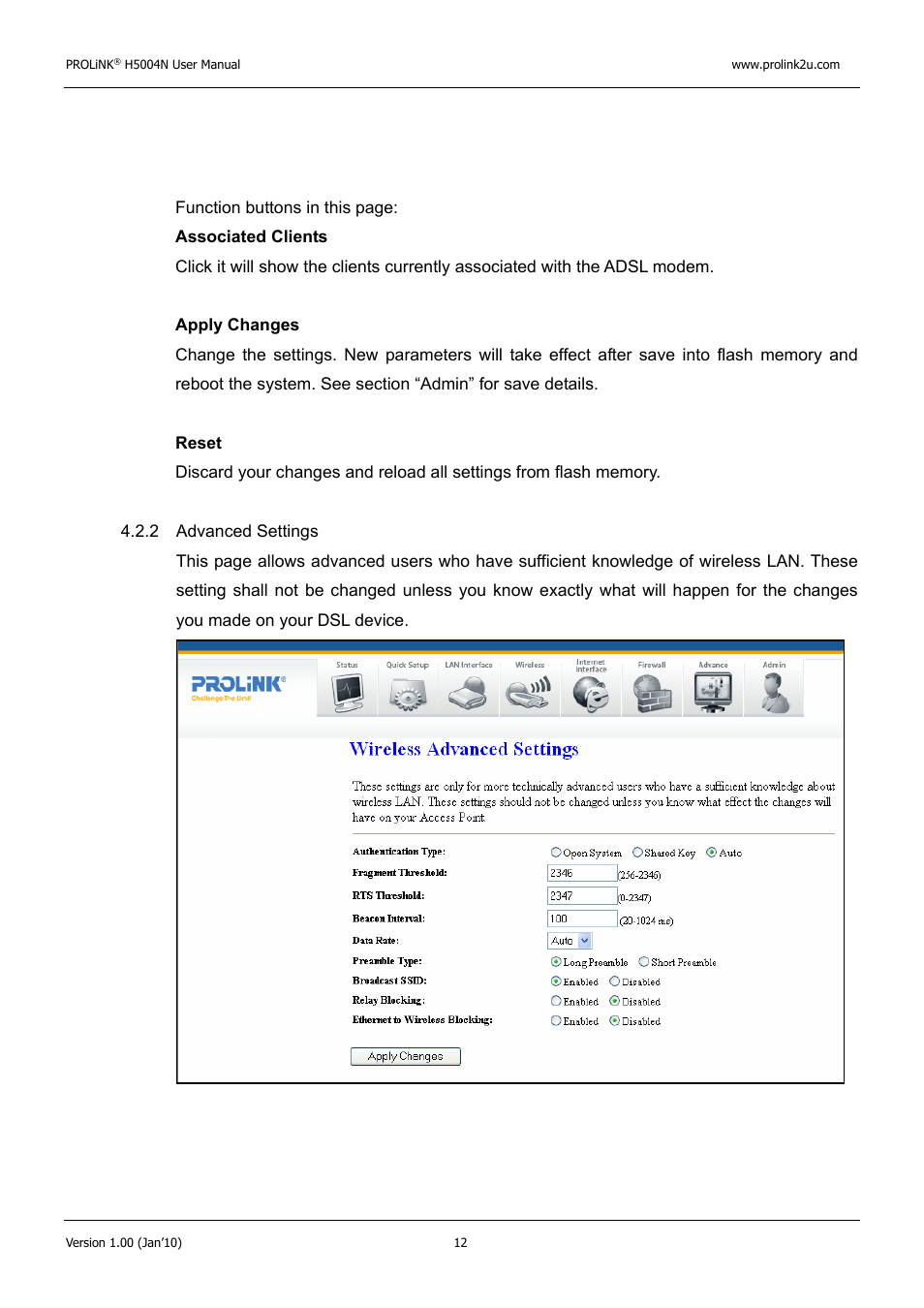 PROLiNK H5004N Wireless-N User Manual | Page 13 / 68