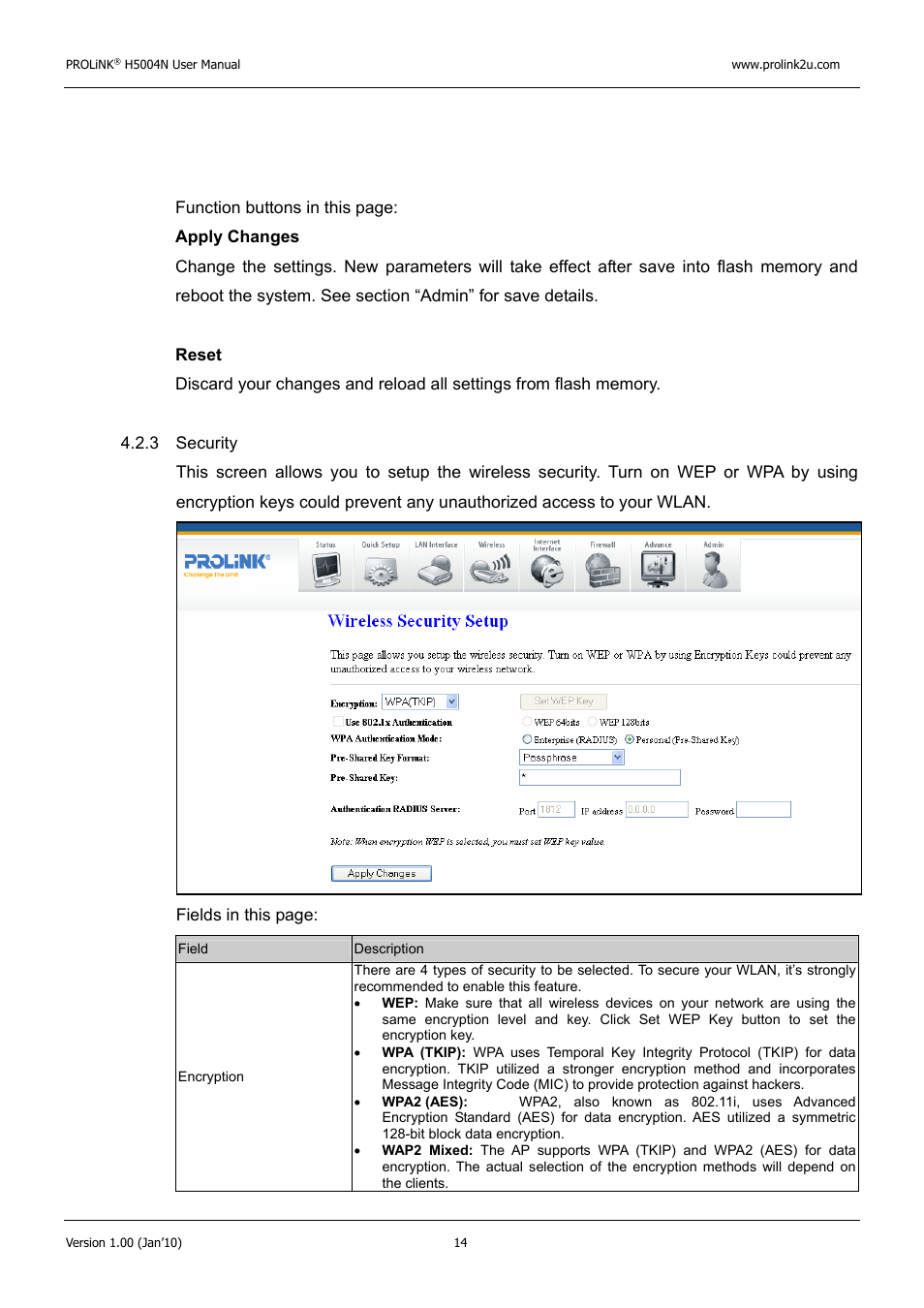 PROLiNK H5004N Wireless-N User Manual | Page 15 / 68