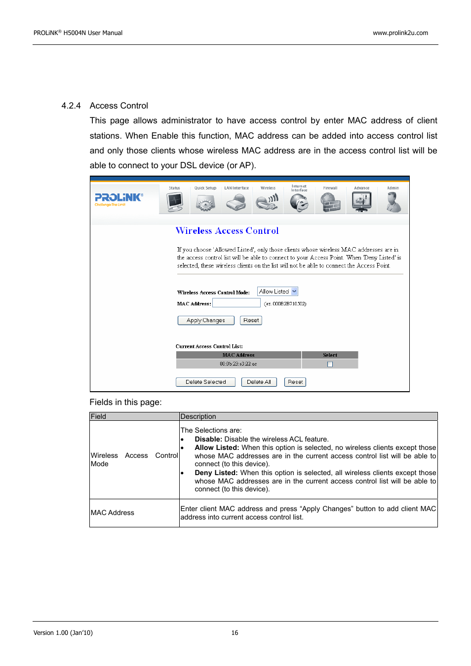 PROLiNK H5004N Wireless-N User Manual | Page 17 / 68