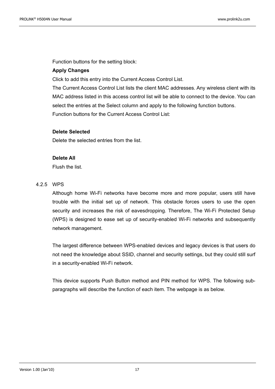 PROLiNK H5004N Wireless-N User Manual | Page 18 / 68