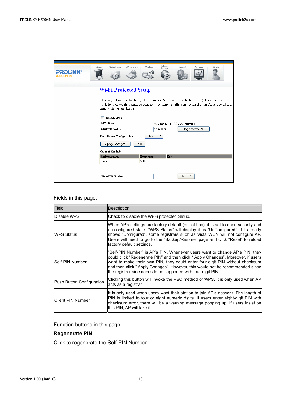 PROLiNK H5004N Wireless-N User Manual | Page 19 / 68