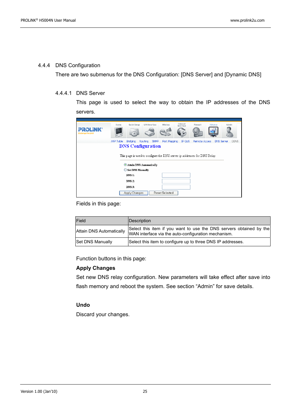 PROLiNK H5004N Wireless-N User Manual | Page 26 / 68