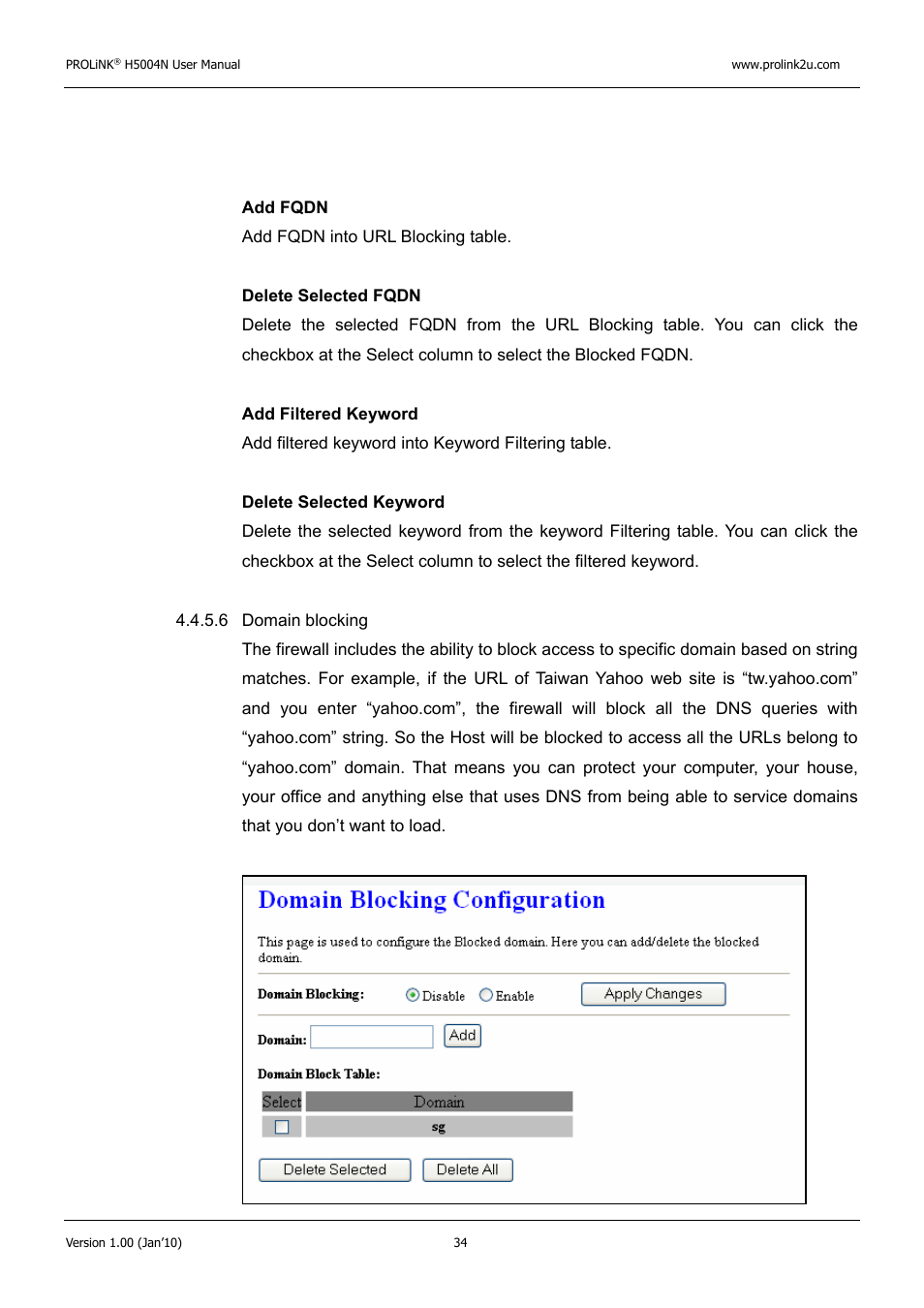 PROLiNK H5004N Wireless-N User Manual | Page 35 / 68