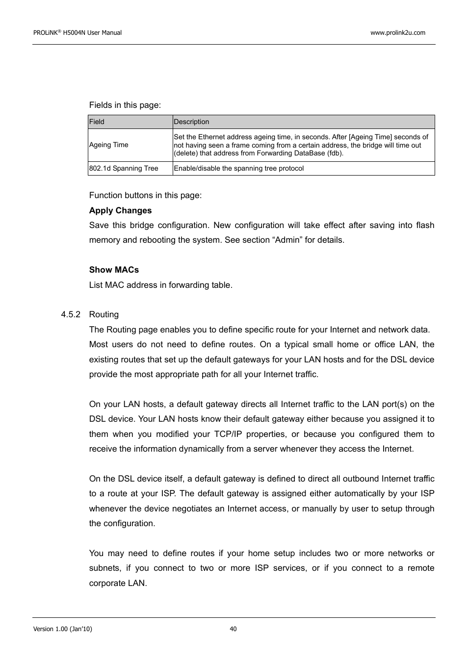 PROLiNK H5004N Wireless-N User Manual | Page 41 / 68