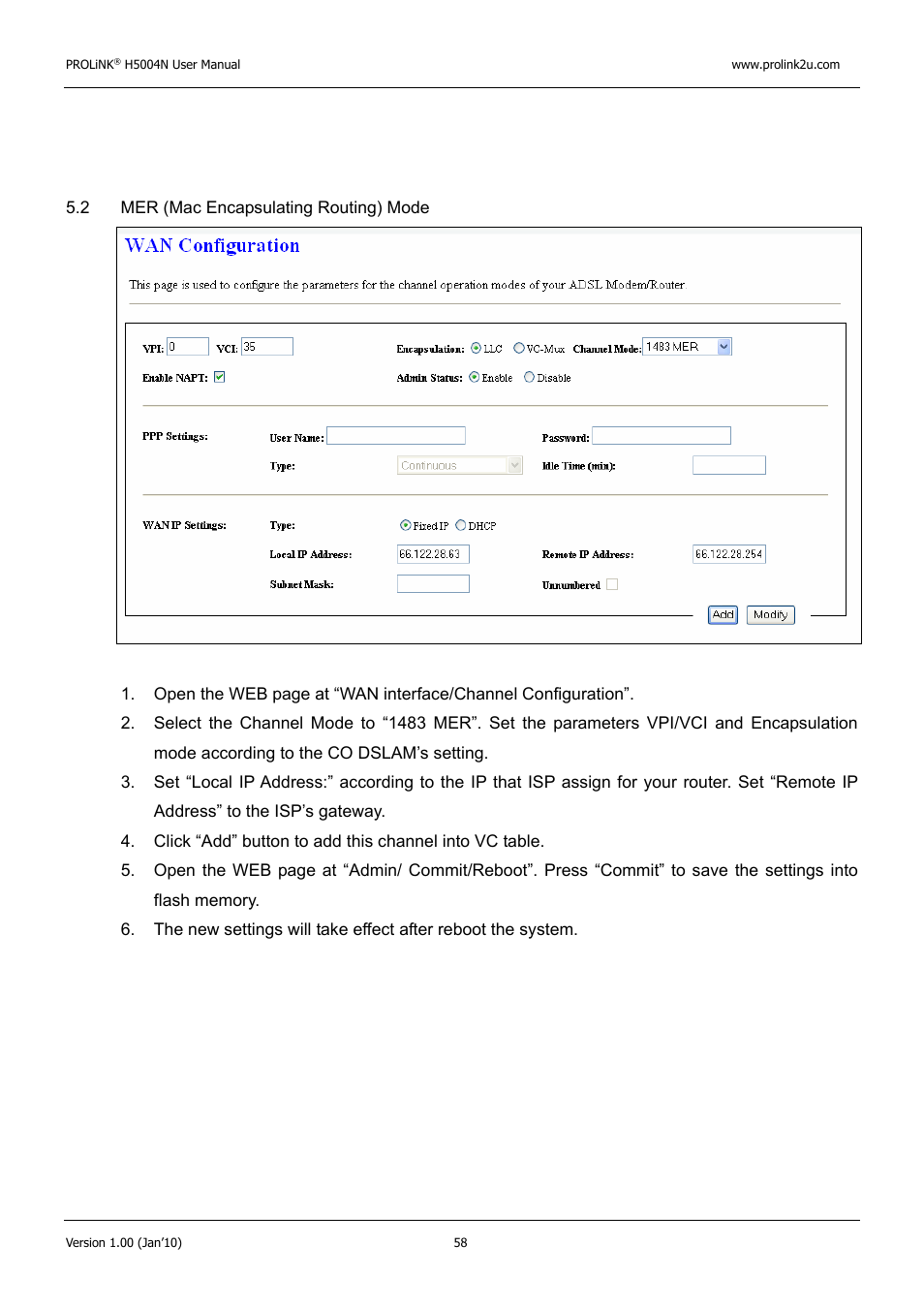 PROLiNK H5004N Wireless-N User Manual | Page 59 / 68