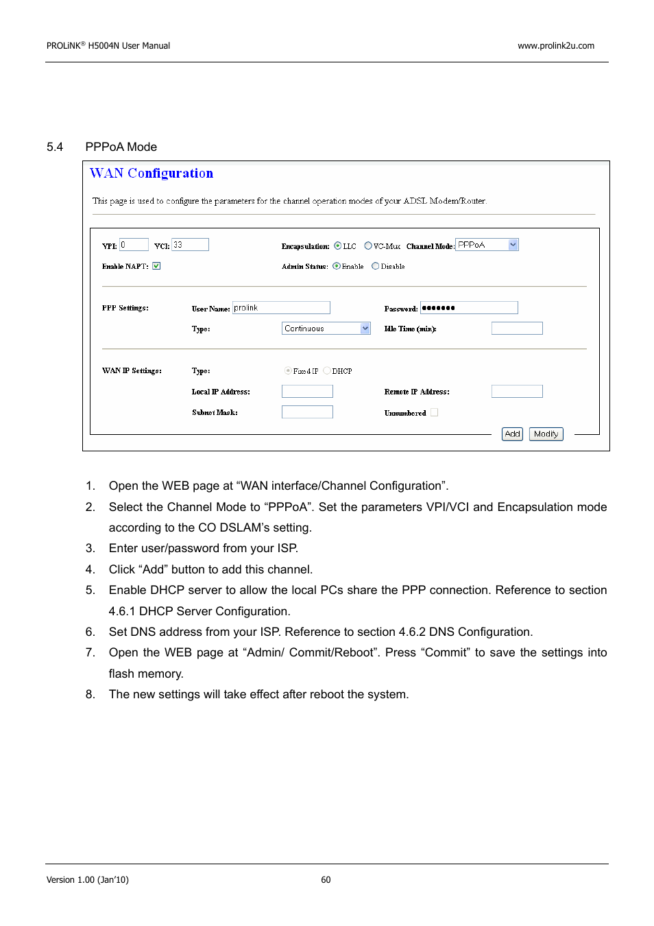 PROLiNK H5004N Wireless-N User Manual | Page 61 / 68