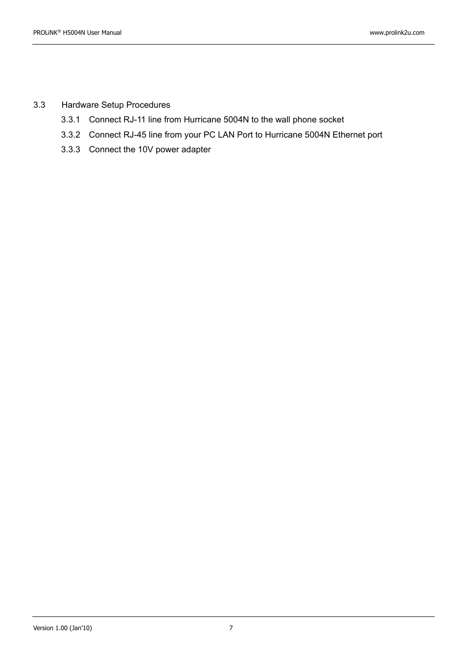 PROLiNK H5004N Wireless-N User Manual | Page 8 / 68