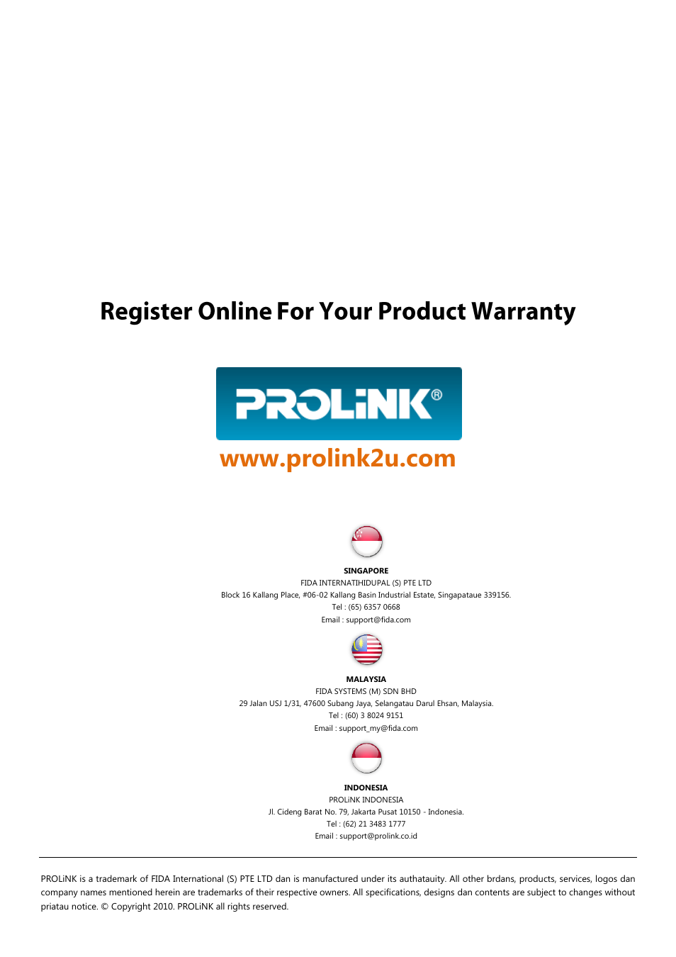 PROLiNK WNR1008 User Manual User Manual | Page 101 / 101