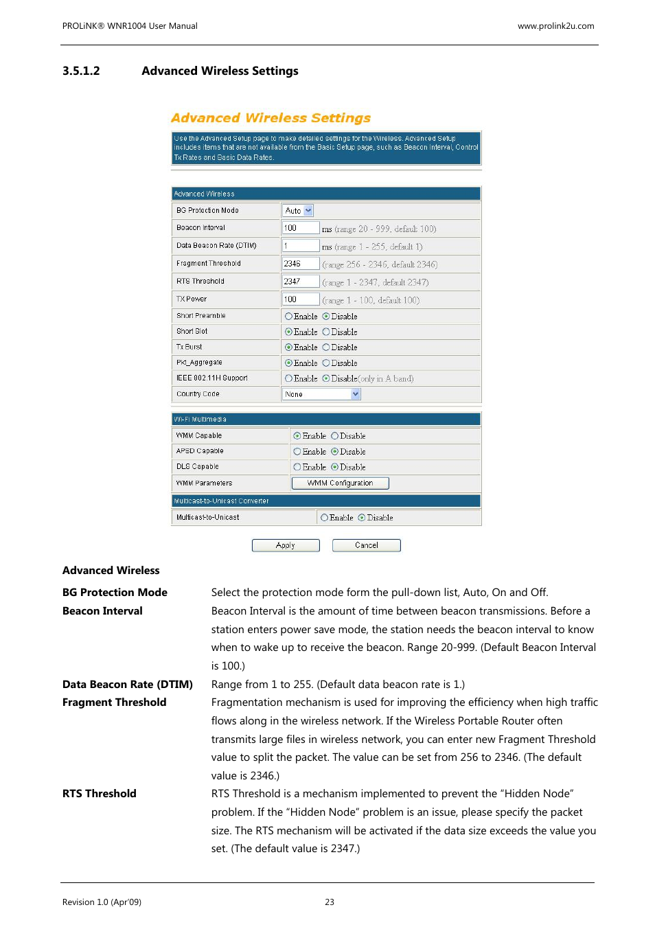 PROLiNK WNR1004 Wireless-N User manual User Manual | Page 26 / 66