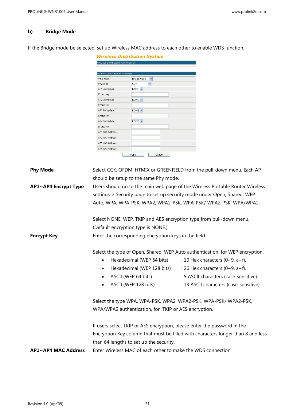 PROLiNK WNR1004 Wireless-N User manual User Manual | Page 34 / 66