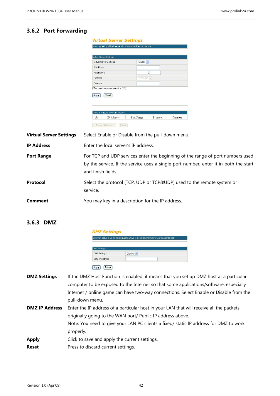 PROLiNK WNR1004 Wireless-N User manual User Manual | Page 45 / 66