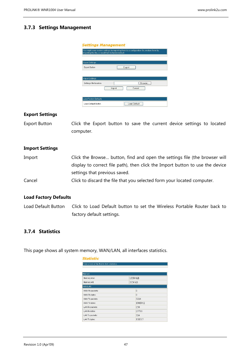 PROLiNK WNR1004 Wireless-N User manual User Manual | Page 50 / 66