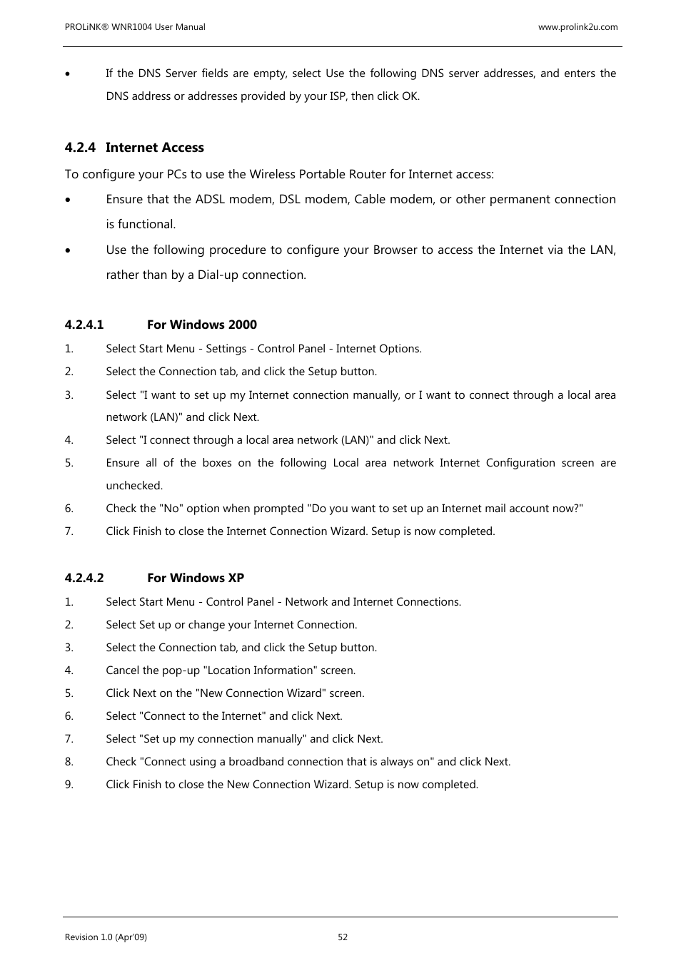 PROLiNK WNR1004 Wireless-N User manual User Manual | Page 55 / 66