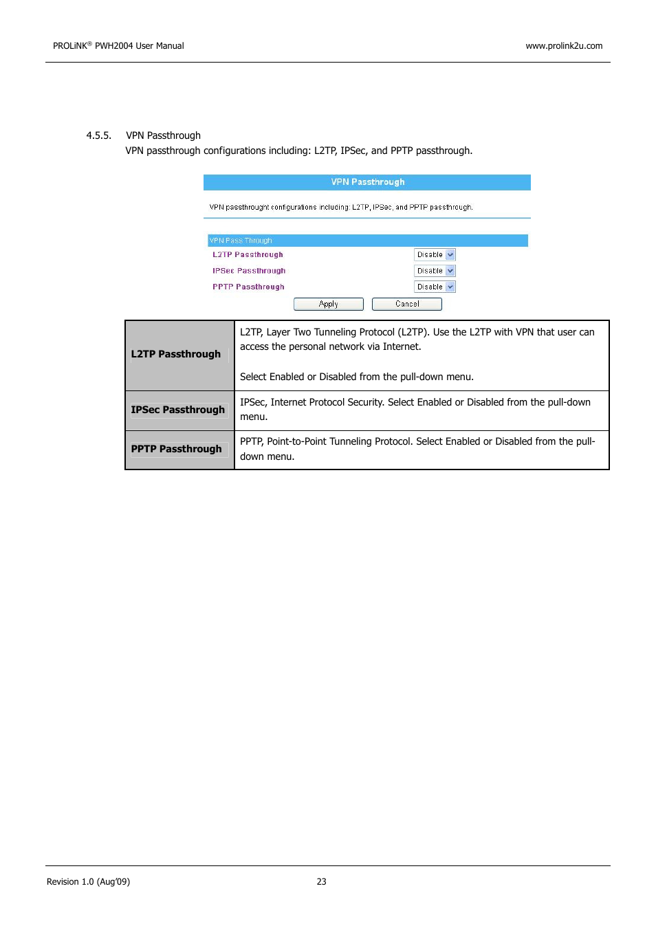 PROLiNK PWH2004 User Manual User Manual | Page 25 / 57