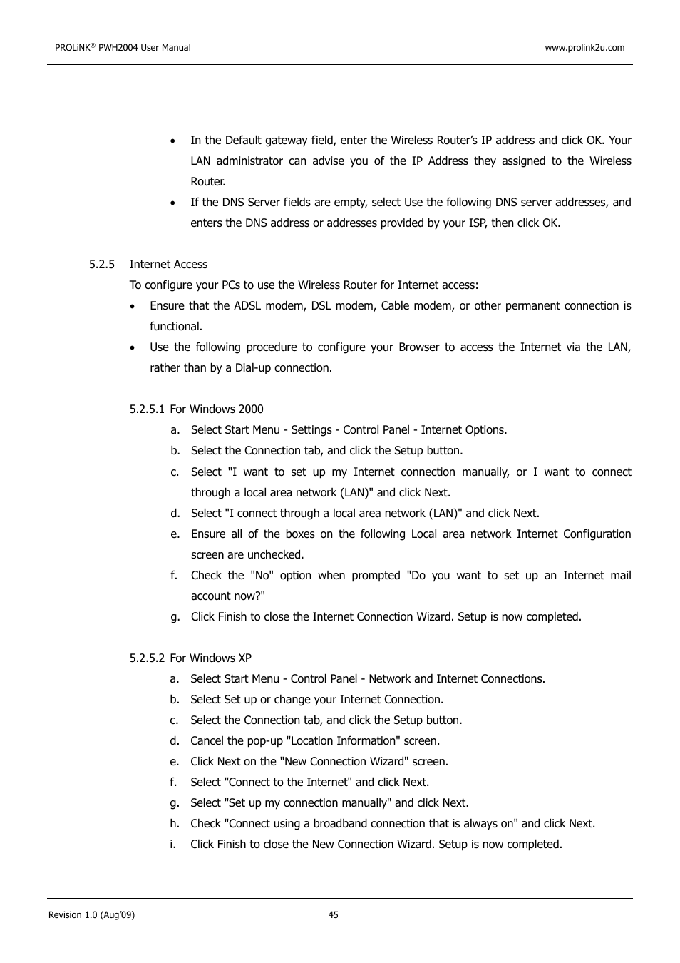 PROLiNK PWH2004 User Manual User Manual | Page 47 / 57