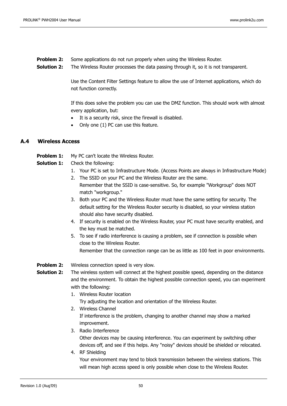 PROLiNK PWH2004 User Manual User Manual | Page 52 / 57