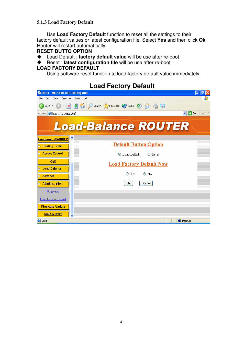 Load factory default | PROLiNK MH8241 User Manual | Page 41 / 107